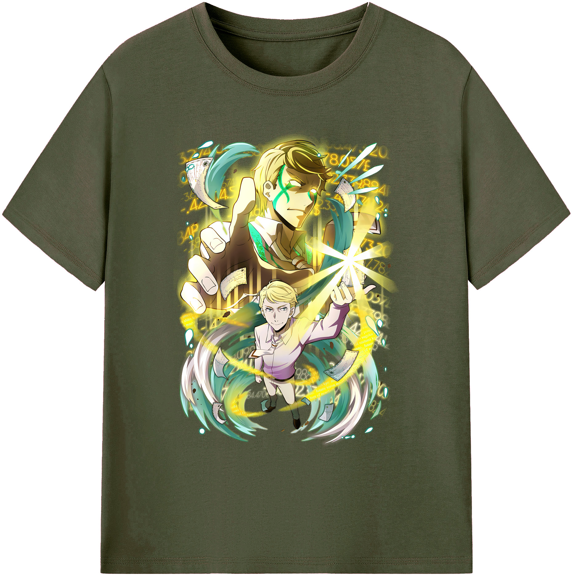（画像用） 文豪ストレイドッグス Bungo Stray Dogs 綿100％ メンズ半袖Tシャツ｜肌触りやわらか＆通気性